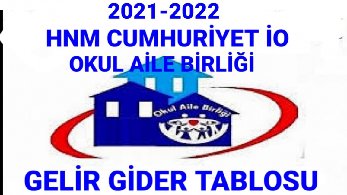 2021-2022 Yılı Okul Aile Birliği Gelir Gider Tablomuz